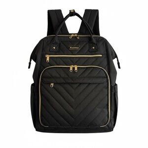 Kuosdaz Laptop Backpack 15.6"Travel with USB Charging Port Black Business Tech